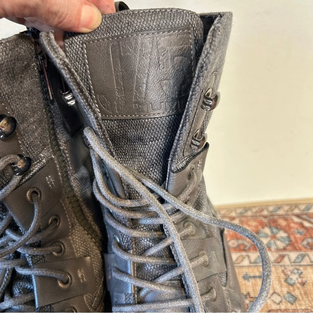 J75 Jump Deploy Men's Charcoal Gray Lace-Up Military Tactical Combat Boots